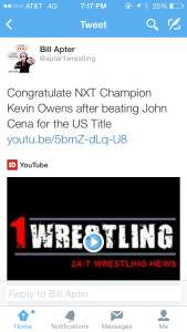 Apter was a bit too quick to congratulate Kevin Owens on his phantom US Title win