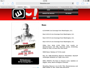 Overzealous Jeff Hamlin takes over F4W homepage with Raw Live Coverage links